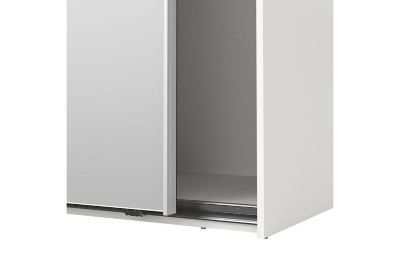 Takeru Vaatekaappi Peilillä 119x200 cm - Valkoinen - Säilytys - Vaatesäilytys - Vaatekaappi