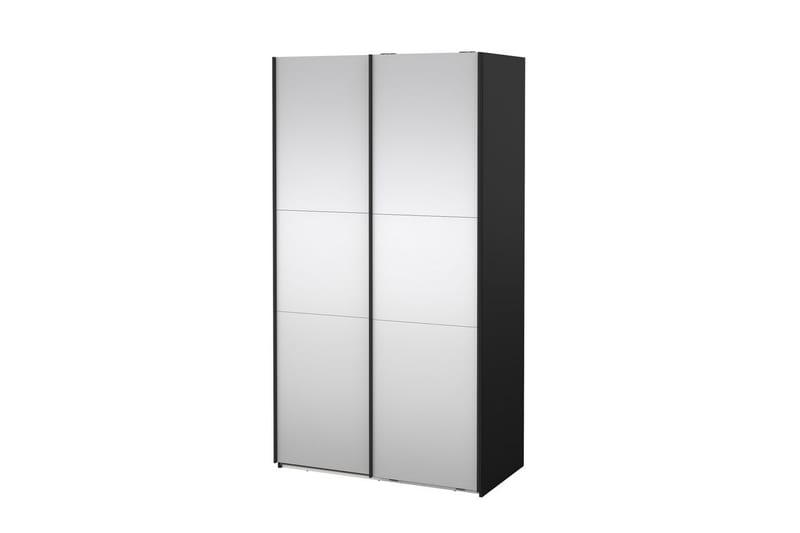 Takeru Vaatekaappi Peilillä 119x220 cm - Musta - Säilytys - Vaatesäilytys - Vaatekaappi