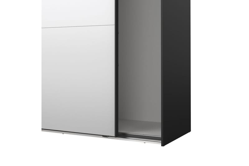 Takeru Vaatekaappi Peilillä 179x200 cm - Musta - Säilytys - Vaatesäilytys - Vaatekaappi