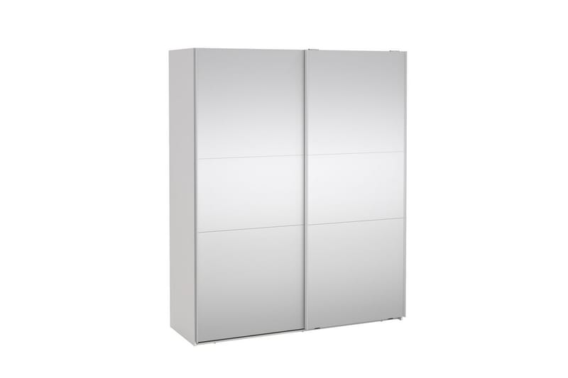 Takeru Vaatekaappi Peilillä 179x220 cm - Valkoinen - Säilytys - Vaatesäilytys - Vaatekaappi