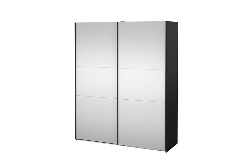 Takeru Vaatekaappi Peilillä 179x220 cm - Musta - Säilytys - Vaatesäilytys - Vaatekaappi