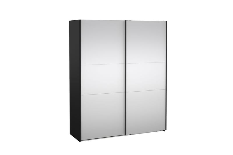 Takeru Vaatekaappi Peilillä 179x220 cm - Musta - Säilytys - Vaatesäilytys - Vaatekaappi