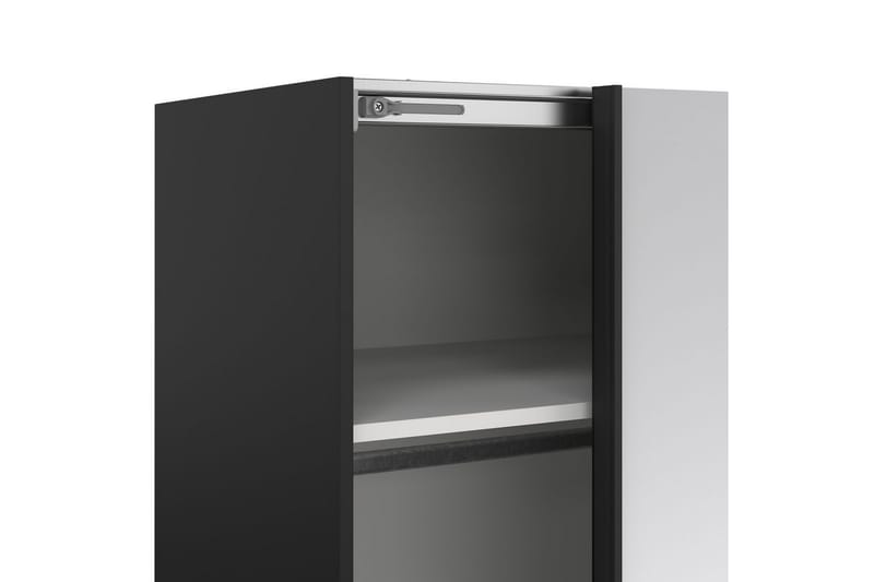 Takeru Vaatekaappi Peilillä 179x220 cm - Musta - Säilytys - Vaatesäilytys - Vaatekaappi