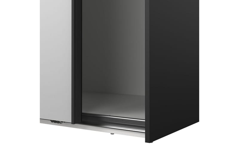 Takeru Vaatekaappi Peilillä 179x220 cm - Musta - Säilytys - Vaatesäilytys - Vaatekaappi