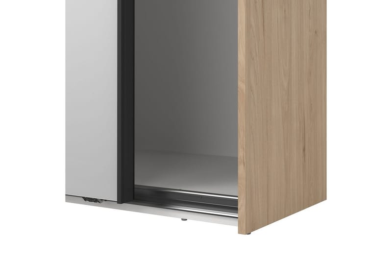 Takeru Vaatekaappi Peilillä 179x220 cm - Luonnonväri - Säilytys - Vaatesäilytys - Vaatekaappi