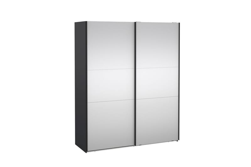 Takeru Vaatekaappi Peilillä 179x220 cm - Musta - Säilytys - Vaatesäilytys - Vaatekaappi