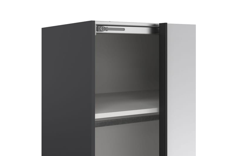 Takeru Vaatekaappi Peilillä 179x220 cm - Musta - Säilytys - Vaatesäilytys - Vaatekaappi