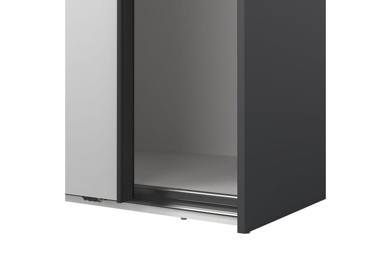 Takeru Vaatekaappi Peilillä 179x220 cm - Musta - Säilytys - Vaatesäilytys - Vaatekaappi