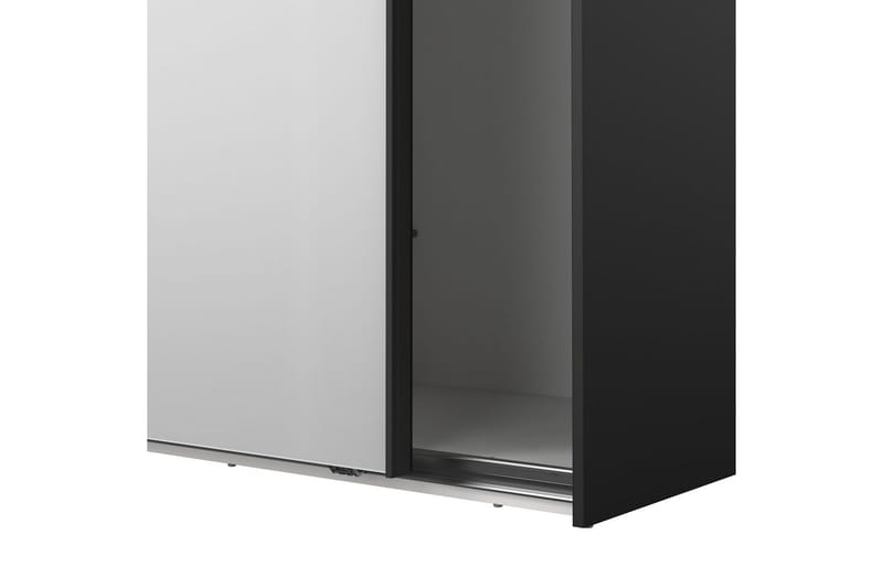 Takeru Vaatekaappi Peilillä 244x220 cm - Musta - Säilytys - Vaatesäilytys - Vaatekaappi
