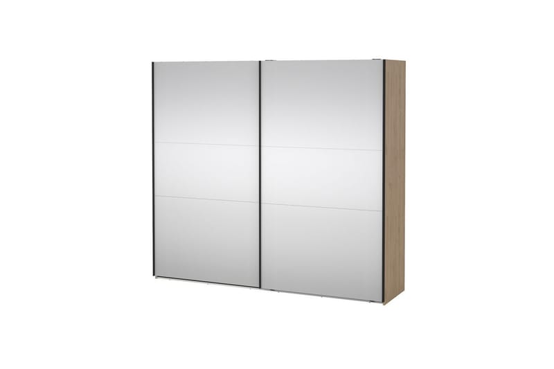 Takeru Vaatekaappi Peilillä 244x220 cm - Luonnonväri - Säilytys - Vaatesäilytys - Vaatekaappi