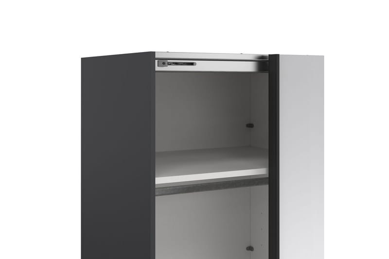 Takeru Vaatekaappi Peilillä 244x220 cm - Musta - Säilytys - Vaatesäilytys - Vaatekaappi