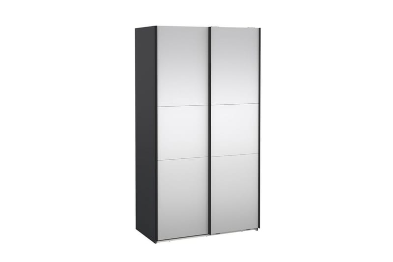 Takeru Vaatekaappi Peilillä 119x220 cm - Musta - Säilytys - Vaatesäilytys - Vaatekaappi