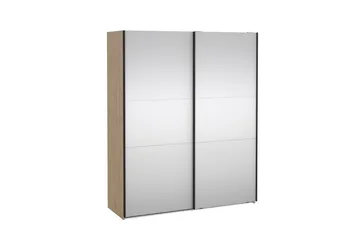 Takeru Vaatekaappi Peilillä 179x220 cm - Luonnonväri - Säilytys - Vaatesäilytys - Vaatekaappi