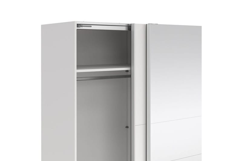 Takeru Vaatekaappi Peilillä 179x200 cm - Valkoinen - Säilytys - Vaatesäilytys - Vaatekaappi