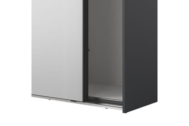 Takeru Vaatekaappi Peilillä 244x220 cm - Musta - Säilytys - Vaatesäilytys - Vaatekaappi