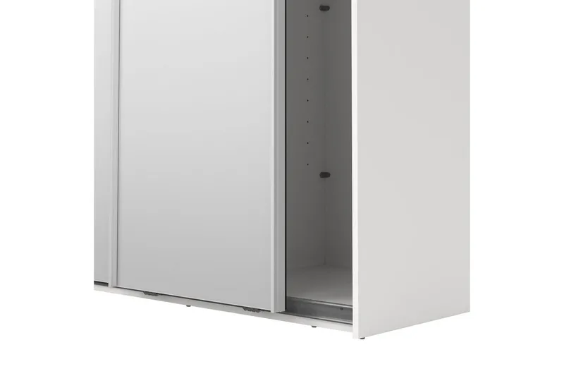 Takeru Vaatekaappi Peilillä 119x220 cm - Valkoinen - Säilytys - Vaatesäilytys - Vaatekaappi