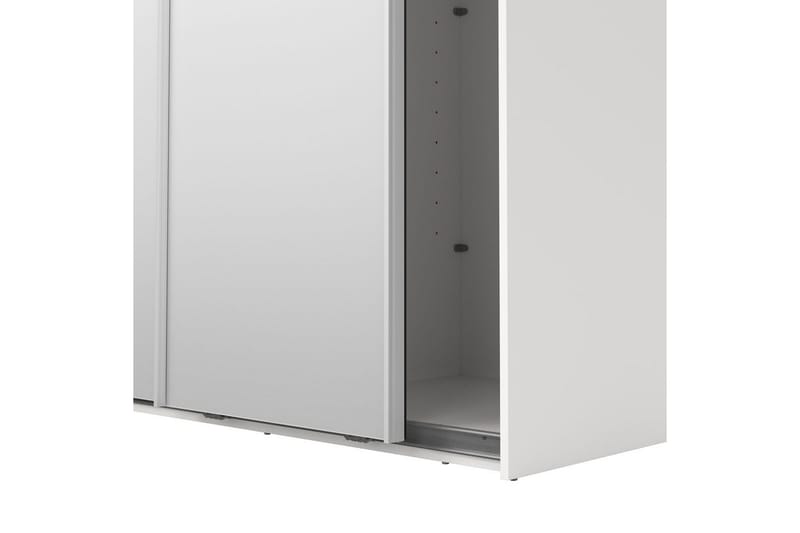 Takeru Vaatekaappi Peilillä 119x220 cm - Valkoinen - Säilytys - Vaatesäilytys - Vaatekaappi