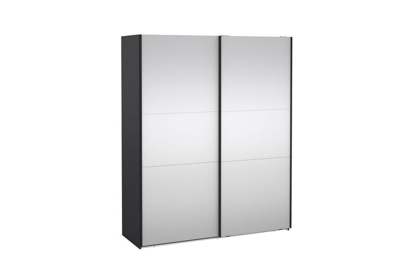 Takeru Vaatekaappi Peilillä 179x220 cm - Musta - Säilytys - Vaatesäilytys - Vaatekaappi