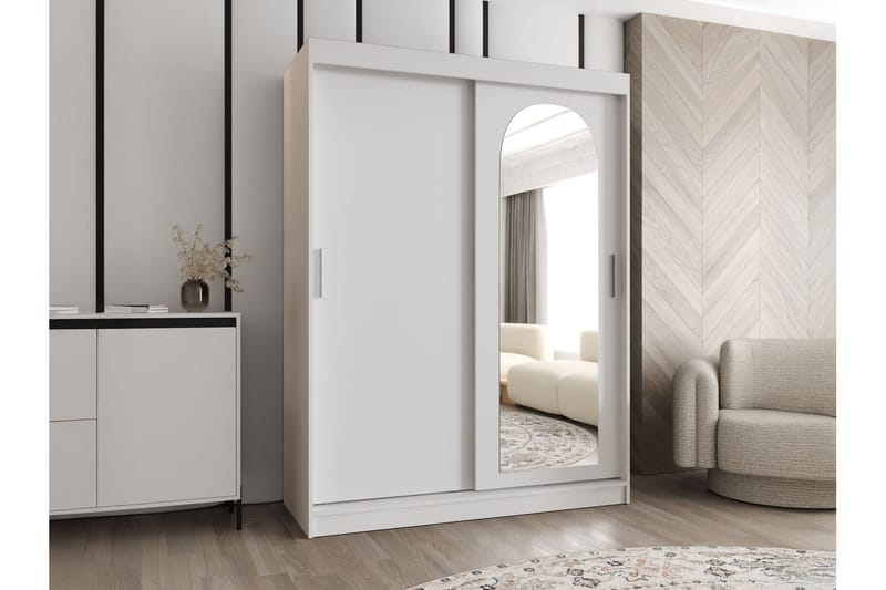 Tallmo Vaatekaappi Peilillä 150x200 cm - Säilytys - Vaatesäilytys - Vaatekaappi