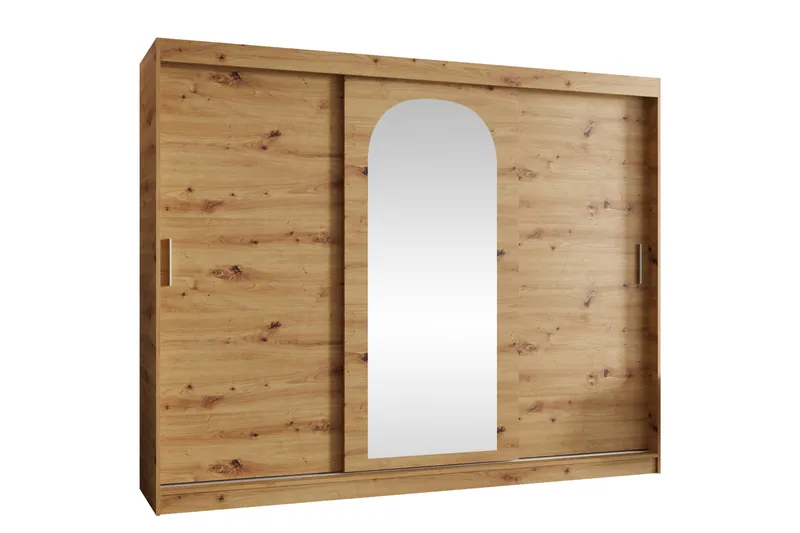 Tallmo Vaatekaappi Peilillä 250x200 cm - Säilytys - Vaatesäilytys - Vaatekaappi