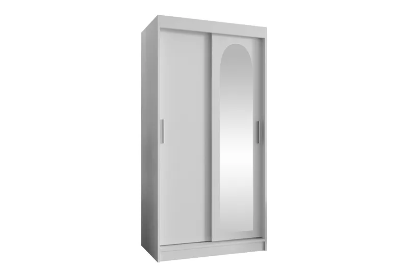 Tallmo Vaatekaappi Peilillä 100x200 cm - Säilytys - Vaatesäilytys - Vaatekaappi