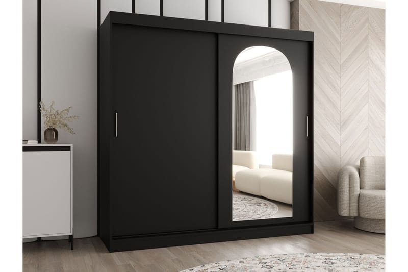 Tallmo Vaatekaappi Peilillä 200x200 cm - Säilytys - Vaatesäilytys - Vaatekaappi