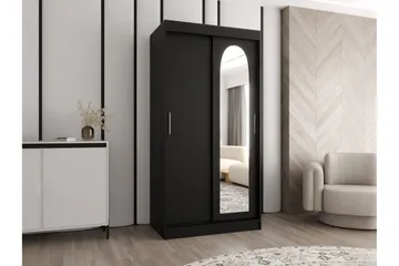 Tallmo Vaatekaappi Peilillä 100x200 cm - Säilytys - Vaatesäilytys - Vaatekaappi