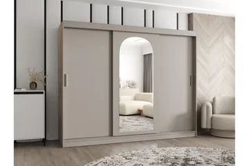 Tallmo Vaatekaappi Peilillä 250x200 cm - Säilytys - Vaatesäilytys - Vaatekaappi
