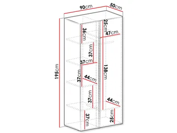 Travic Vaatekaappi 90 cm - Säilytys - Vaatesäilytys - Vaatekaappi