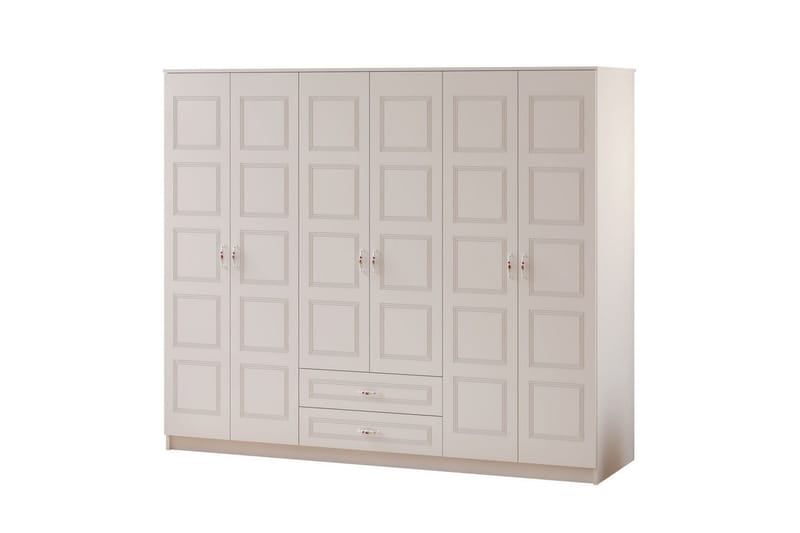 Travric Vaatekaappi 210x180 cm, Matta Valkoinen