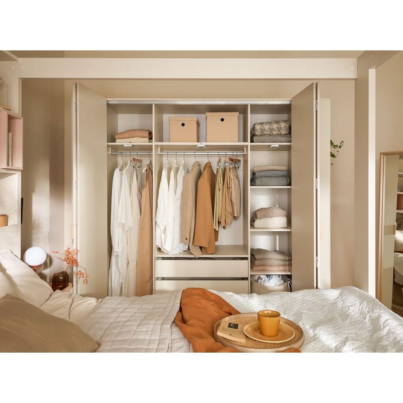 Vaatekaappi 4 You Fresh 4 Ovea - Tammi, 206 cm - Säilytys - Vaatesäilytys - Vaatekaappi