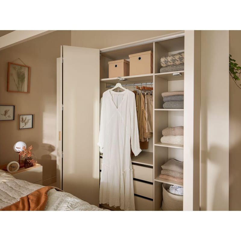 Vaatekaappi 4 You Fresh 4 Ovea - Tammi, 240,6 cm - Säilytys - Vaatesäilytys - Vaatekaappi