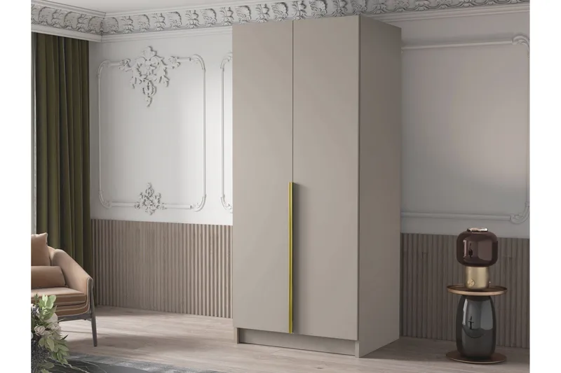 Vaatekaappi Barriga 100 cm - Kashmir/Kulta - Säilytys - Vaatesäilytys - Vaatekaappi