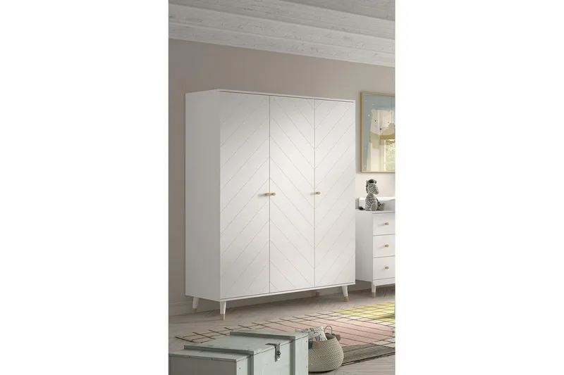 Vaatekaappi Billy Valkoinen 3-ovinen - 3-ovinen - Säilytys - Vaatesäilytys - Vaatekaappi