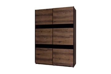 Vaatekaappi Charon 150x68,5x215 cm - Tammi/Musta - Säilytys - Vaatesäilytys - Vaatekaappi