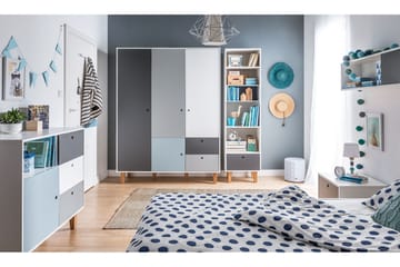 Concept vaatekaappi puuta - Valkoinen|Harmaa|Musta - Säilytys - Vaatesäilytys - Vaatekaappi