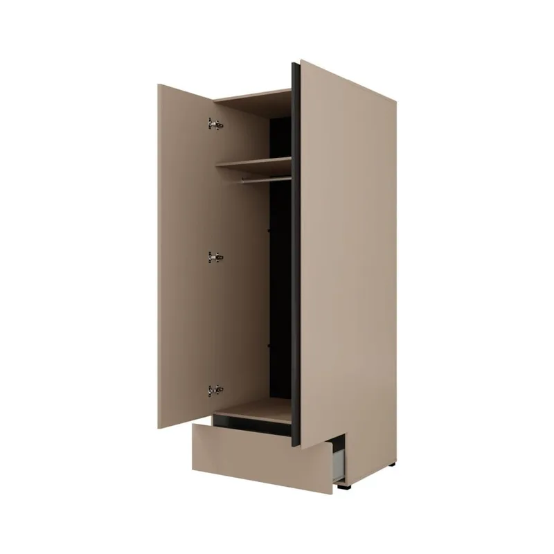 Vaatekaappi Cross S 2 ovea ja 1 laatikko - Kongo - Säilytys - Vaatesäilytys - Vaatekaappi