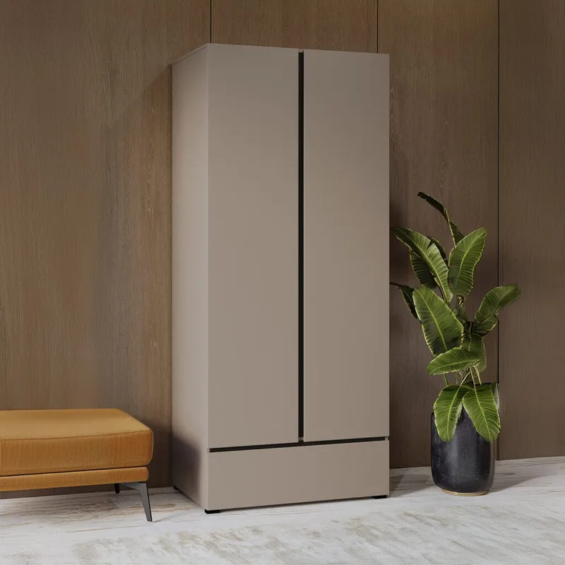 Vaatekaappi Cross S 2 ovea ja 1 laatikko - Kongo - Säilytys - Vaatesäilytys - Vaatekaappi