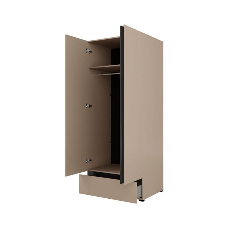 Vaatekaappi Cross S 2 ovea ja 1 laatikko - Kongo - Säilytys - Vaatesäilytys - Vaatekaappi