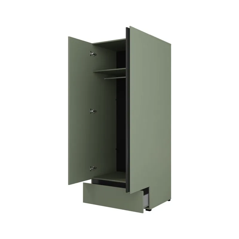 Vaatekaappi Cross S 2 ovea ja 1 laatikko - Vihreä - Säilytys - Vaatesäilytys - Vaatekaappi