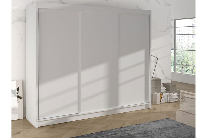 Vaatekaappi Cyria 200x215 cm - Valkoinen - Säilytys - Vaatesäilytys - Vaatekaappi