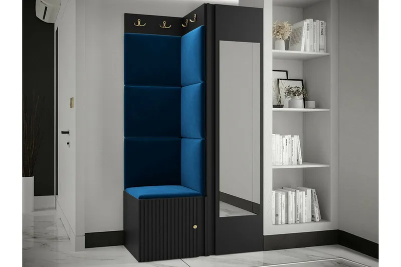 Dunvegan Garderob m. Spegel Black - Säilytys - Vaatesäilytys - Vaatekaappi