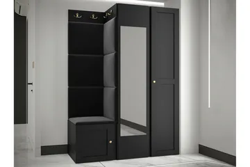 Dunvegan Garderob m. Spegel Black - Säilytys - Vaatesäilytys - Vaatekaappi
