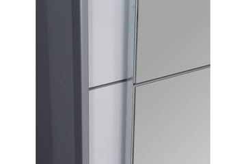 Edessa suorakaiteen muotoinen vaatekaappi liukuovilla 170 cm puuta metallirungolla - Valkoinen - Säilytys - Vaatesäilytys - Vaatekaappi