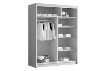 Vaatekaappi Emet 150x200 cm - Musta/Valkoinen - Säilytys - Vaatesäilytys - Vaatekaappi
