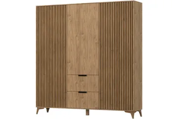 Vaatekaappi Entsian 185x192 cm - Ruskea - Säilytys - Vaatesäilytys - Vaatekaappi