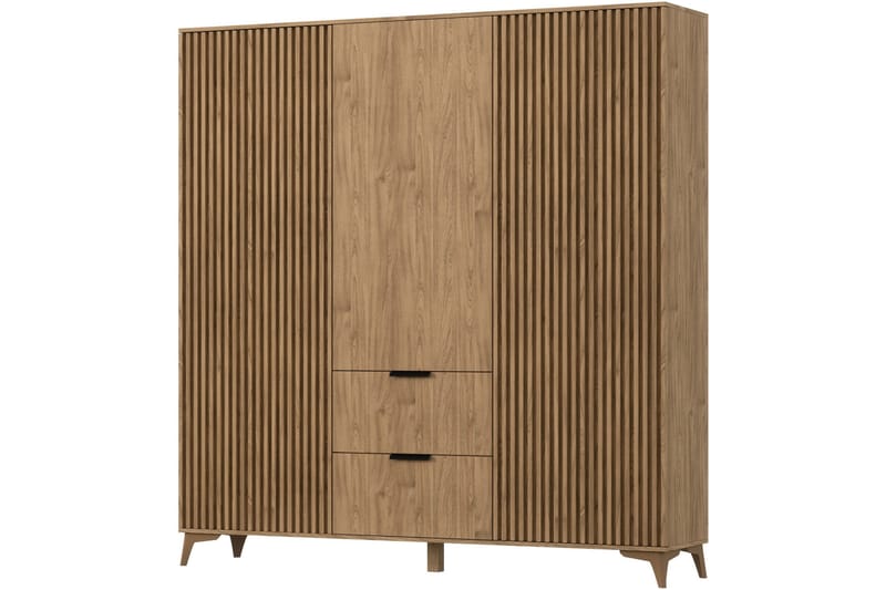 Vaatekaappi Entsian 185x192 cm - Ruskea - Säilytys - Vaatesäilytys - Vaatekaappi