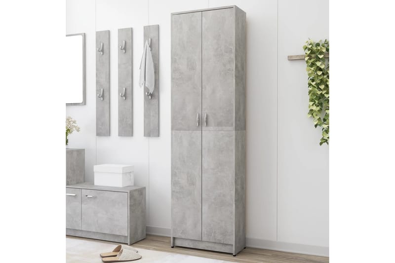 Eteisen vaatekaappi 55x25x189 cm - Betoninharmaa - Säilytys - Vaatesäilytys - Vaatekaappi