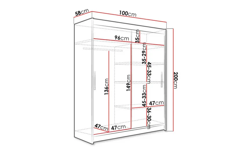 Glenmore Garderob Brown - Säilytys - Vaatesäilytys - Vaatekaappi
