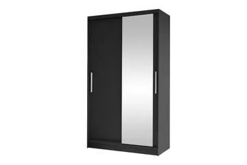 Glenmore Garderob m. Spegel Black - Säilytys - Vaatesäilytys - Vaatekaappi